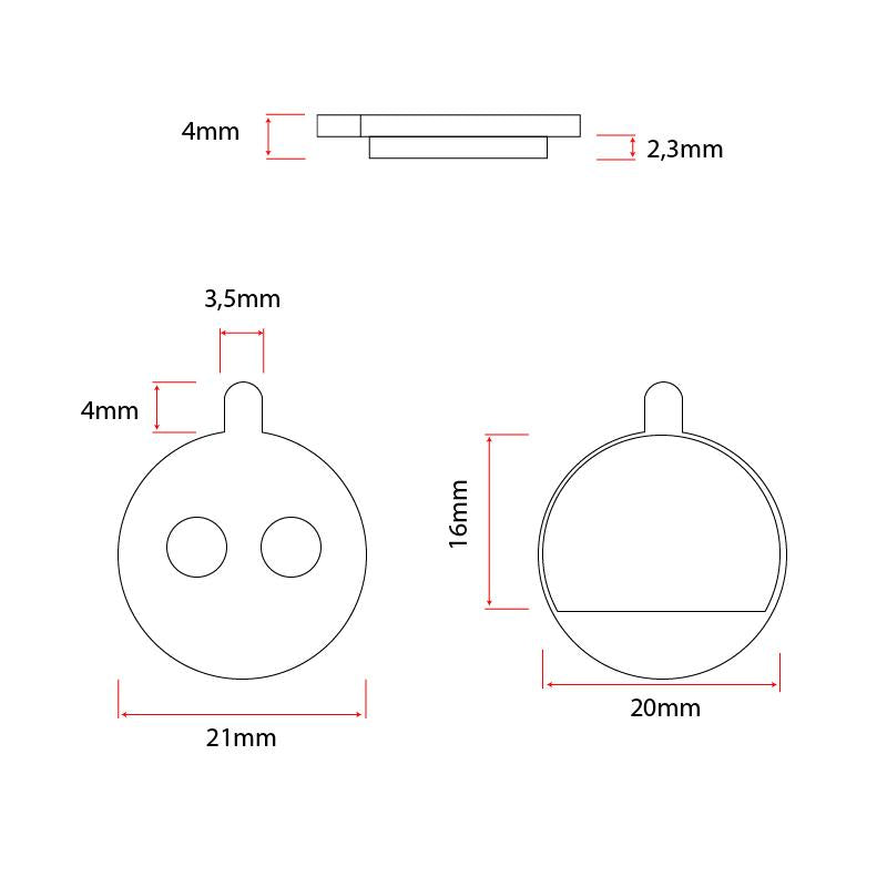 Bromsbelägg 21mm koppar komposit