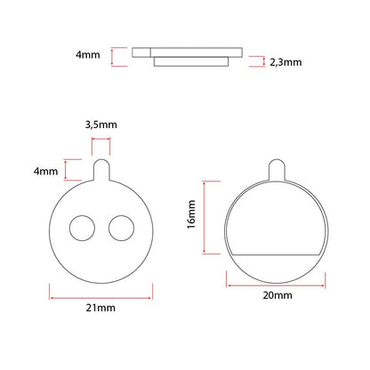 Bromsbelägg 21mm koppar komposit